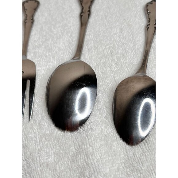 4 PC Oneida St Luis Profile Glossy 1-Fork 1-Salad Fork 1-Tablespoon 1-Teaspoon - Picture 11 of 14
